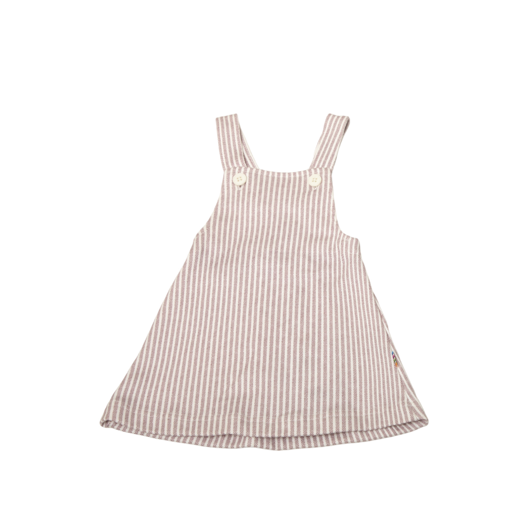 Joha Pinafore kjole støvet lilla/hvid