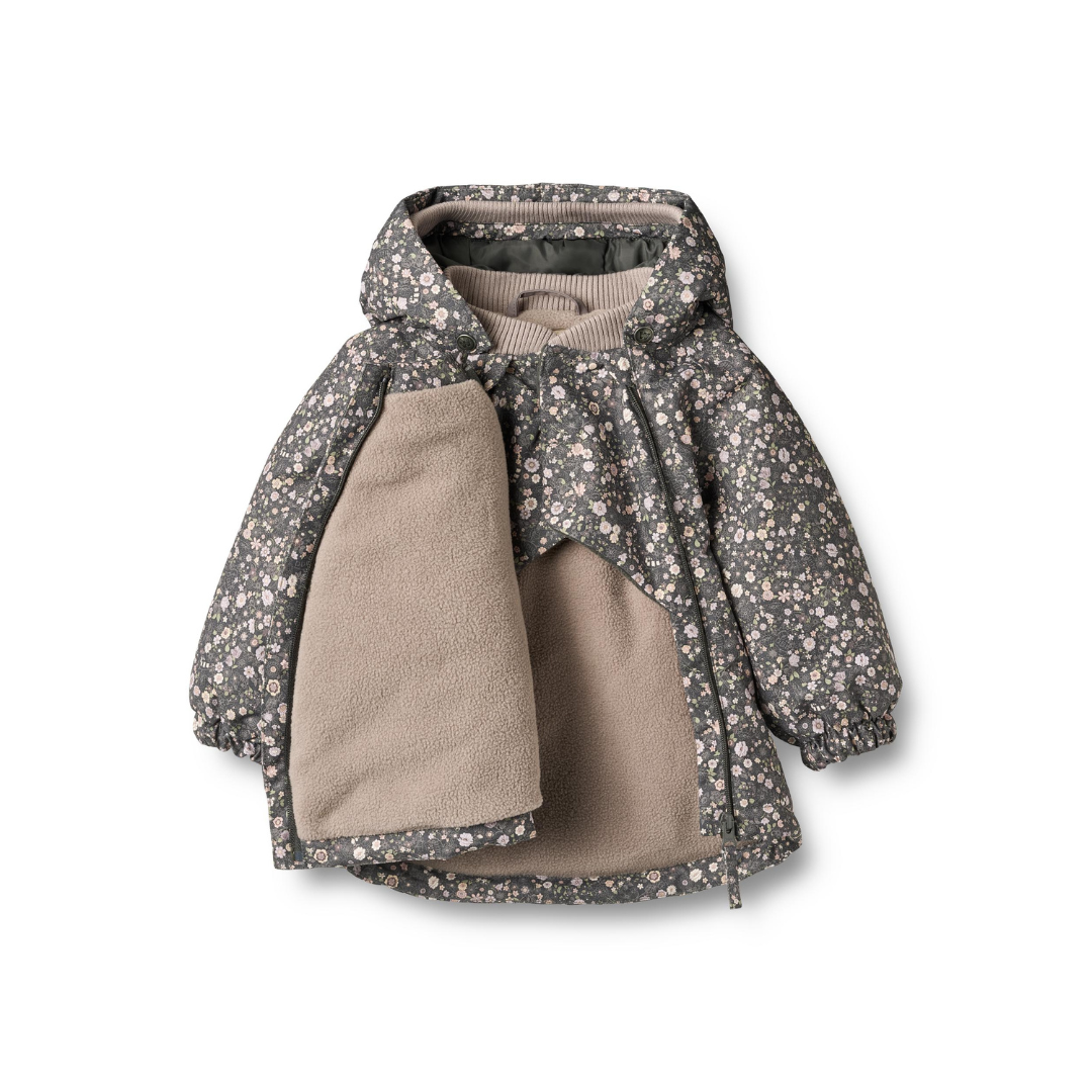 Wheat Sascha tech vinterjakke black sea open flowers