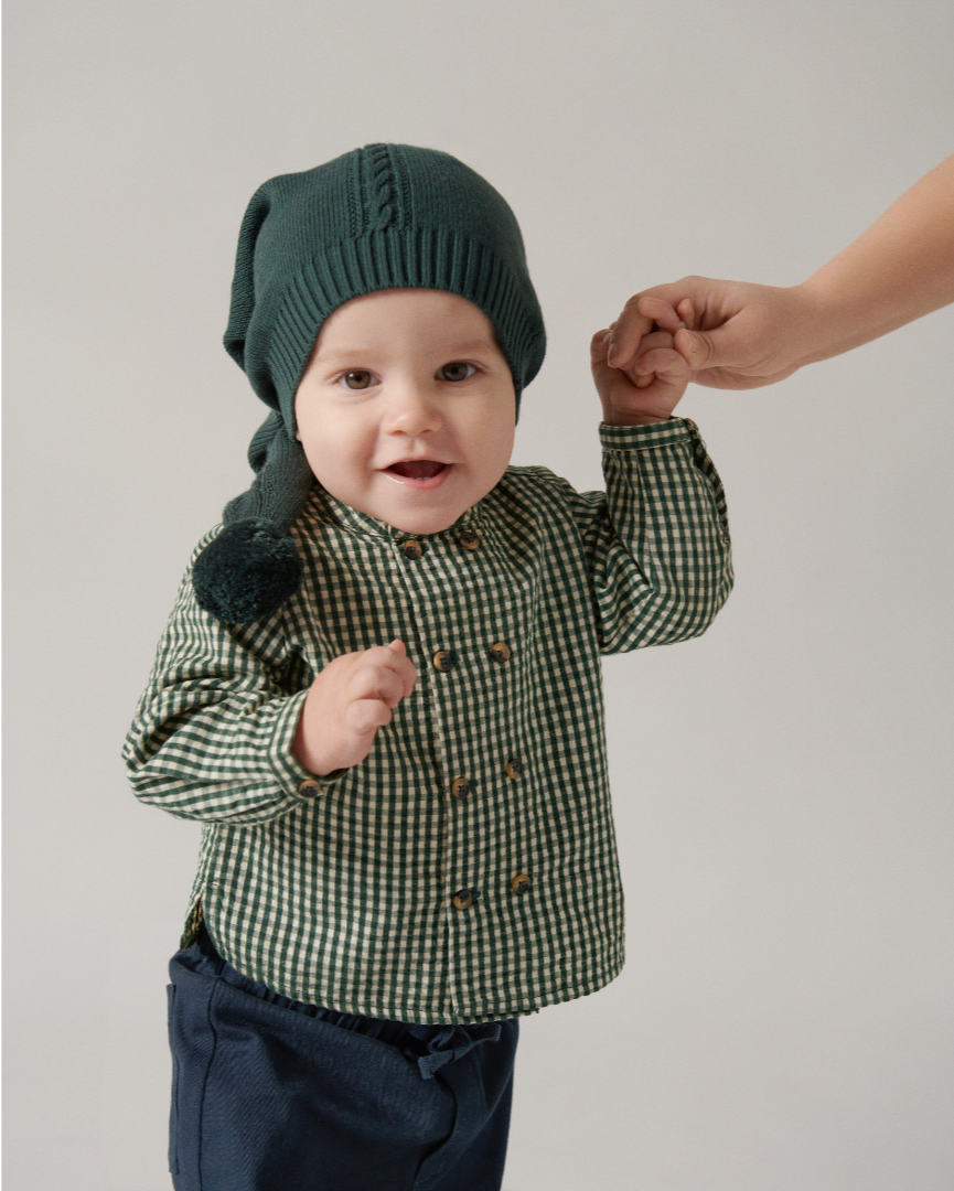 Dreng med MarMar Toke skjorte green check