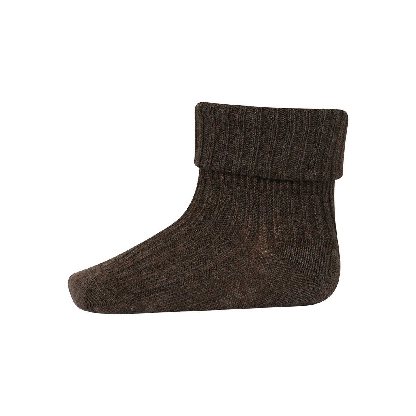 MP Danmark Bomulds rib strømper 300 brown melange