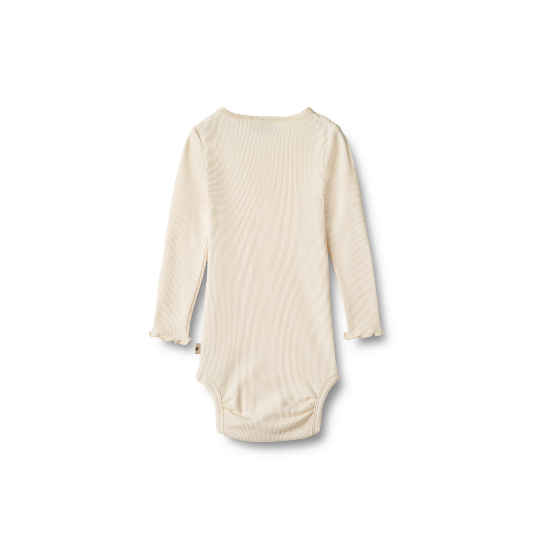 Wheat Lotta rib bodystocking cream