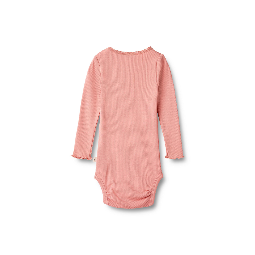 Wheat Lotta rib bodystocking rosette