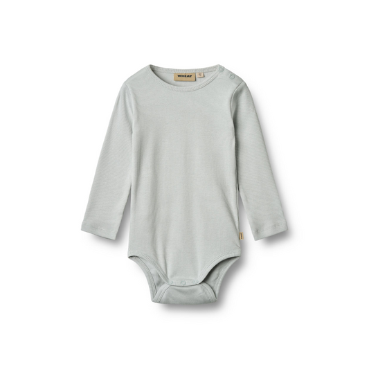 Wheat Spencer rib bodystocking soft blue