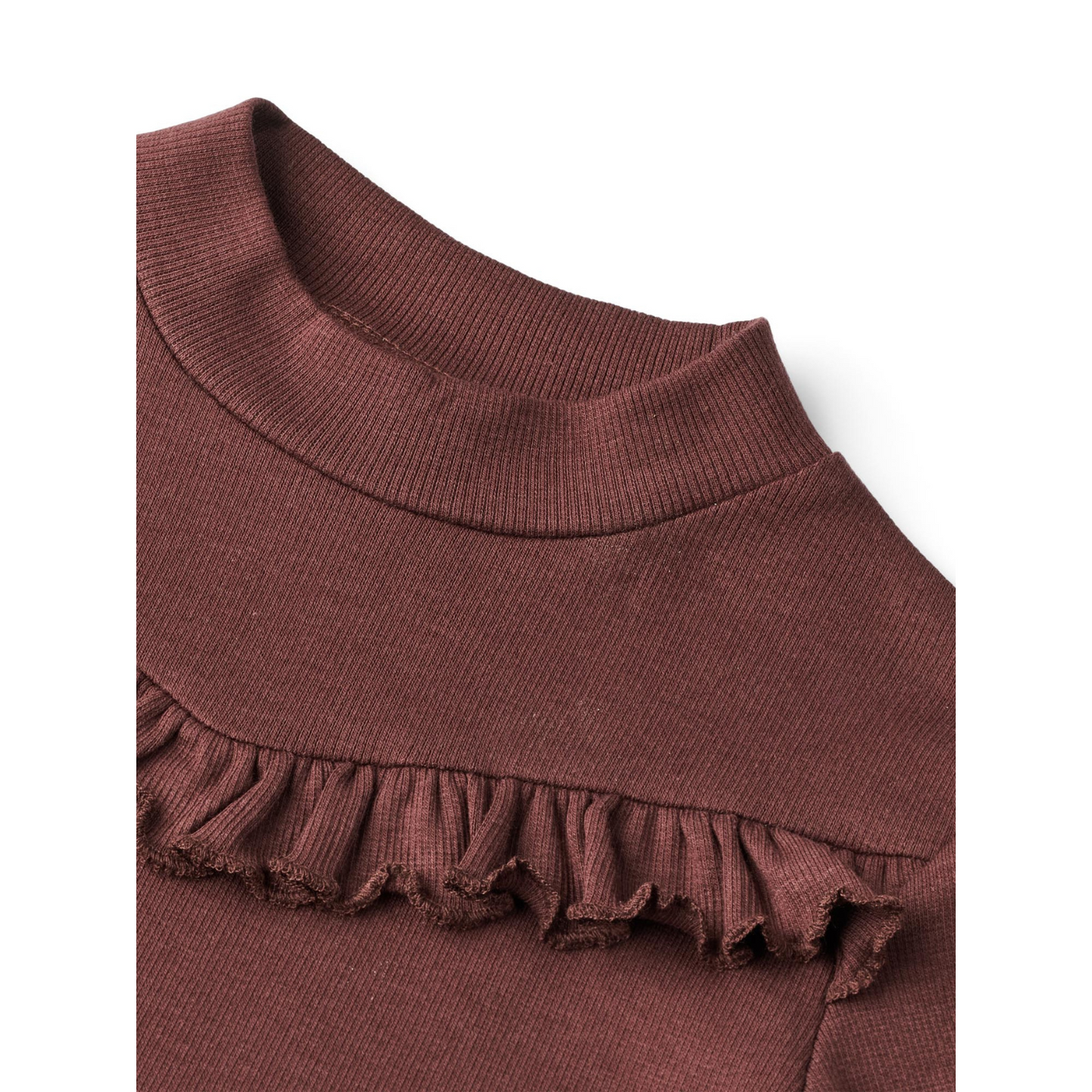 Wheat Rosetta rib t-shirt aubergine
