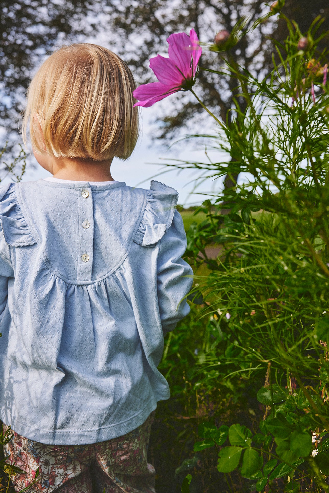 Pige med Hust & Claire Adelaida bluse blue flax