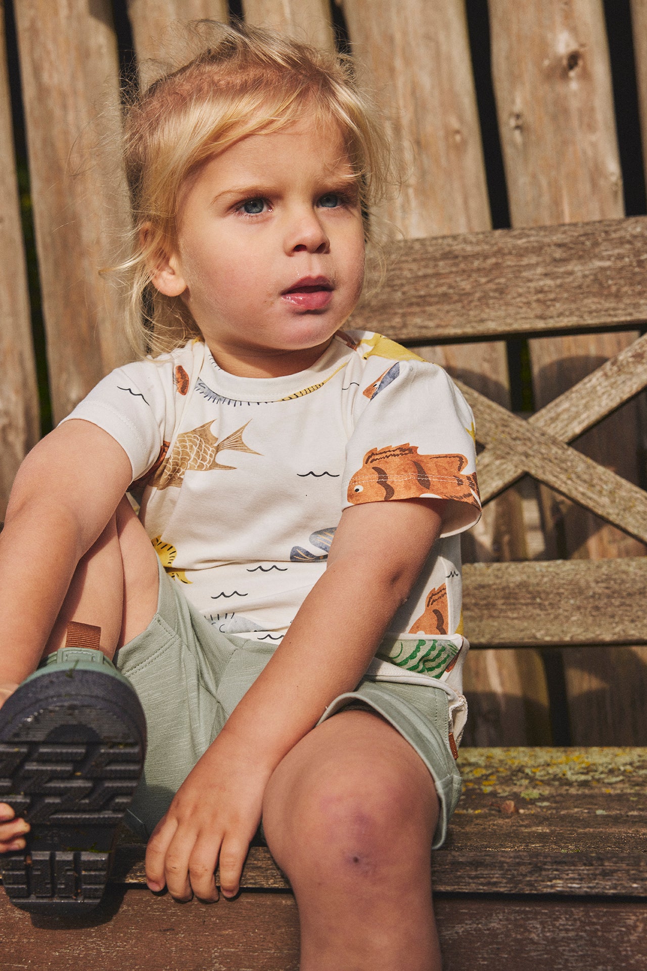 Dreng med Hust & Claire Anker t-shirt ivory