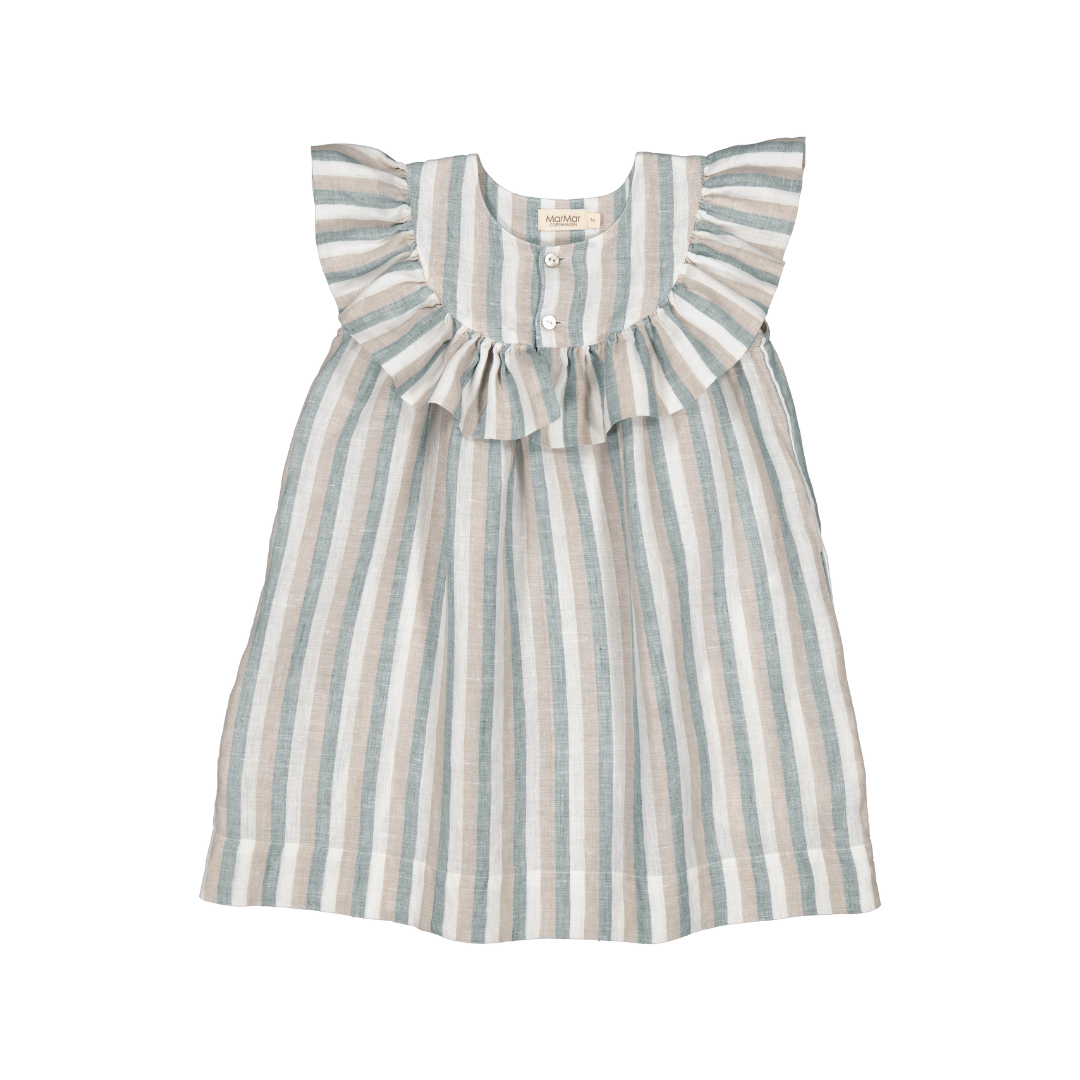 MarMar Drussa kjole dusty blue stripe