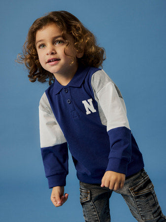 Dreng med Name It Norwin LS polo blueprint