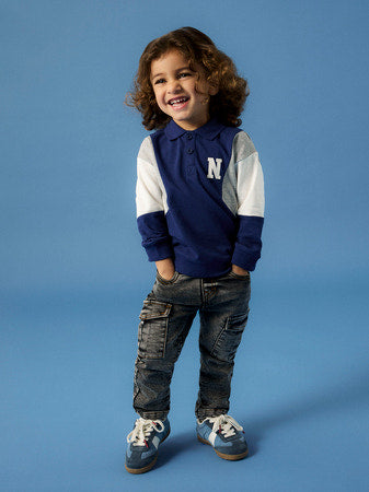 Dreng med Name It Norwin LS polo blueprint
