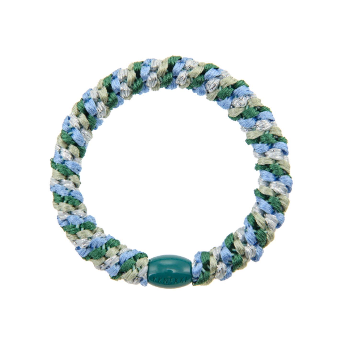 Bon Dep Kknekki hårelastik green sliver glitter