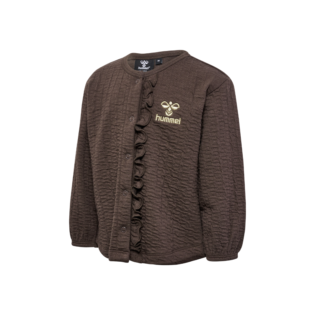 Hummel Issa sweat cardigan chocolate brown