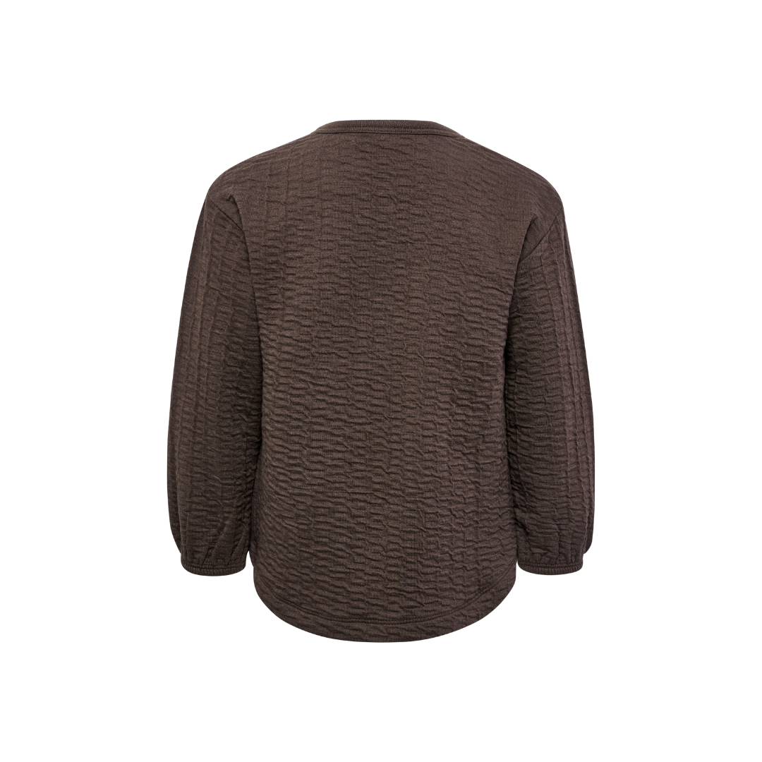 Hummel Issa sweat cardigan chocolate brown