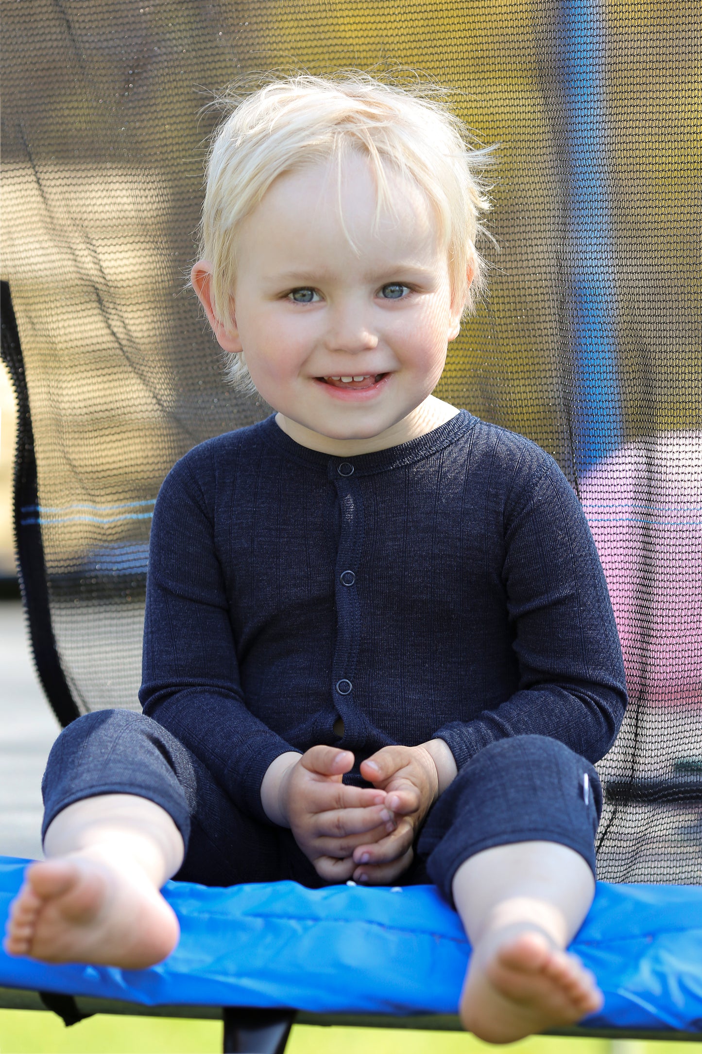 Dreng i Joha Uld natdragt m. 2 i 1 fod marine