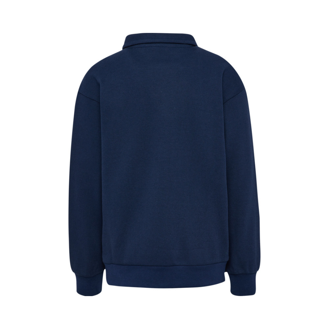 Hummel Pique loose polo sweatshirt dress blue