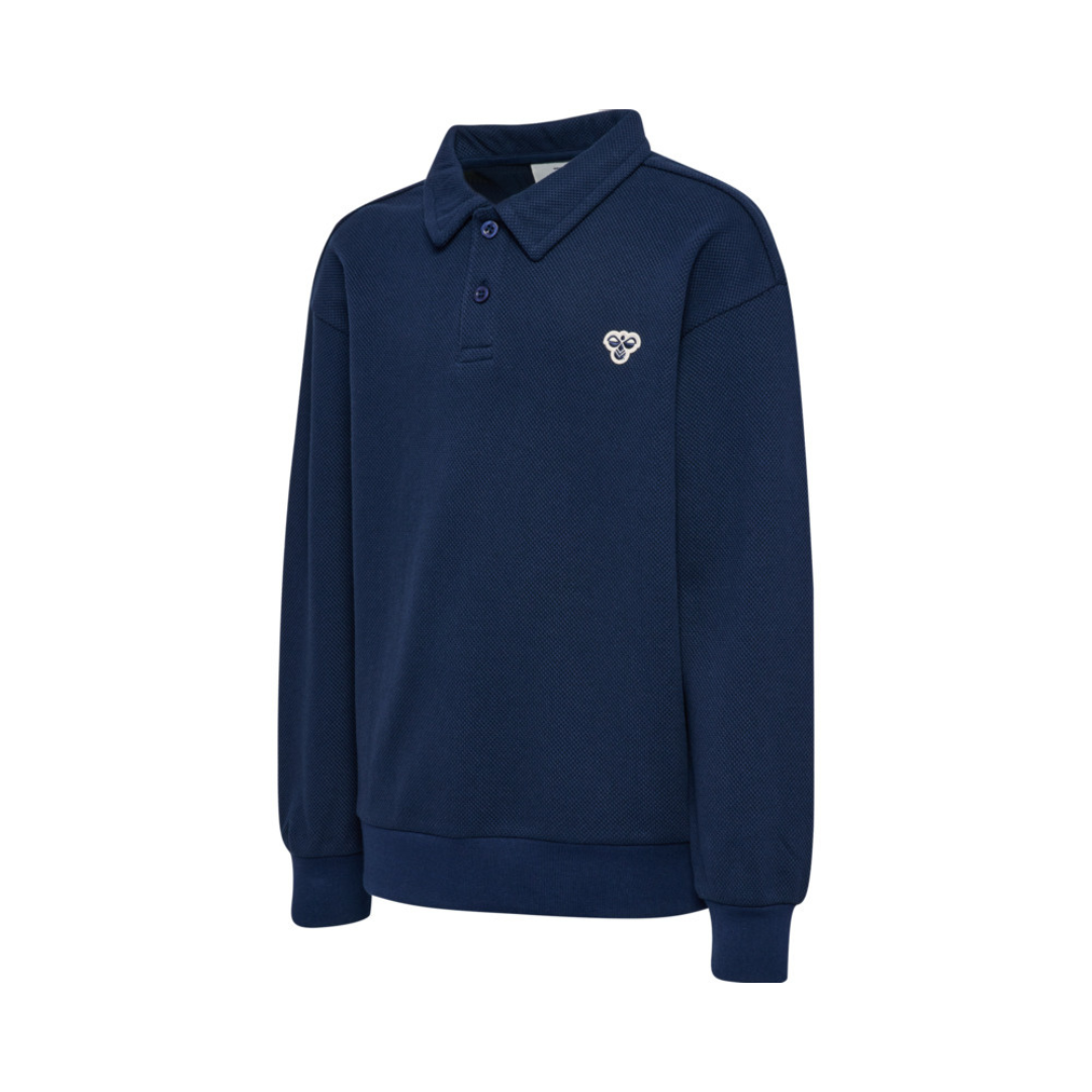 Hummel Pique loose polo sweatshirt dress blue