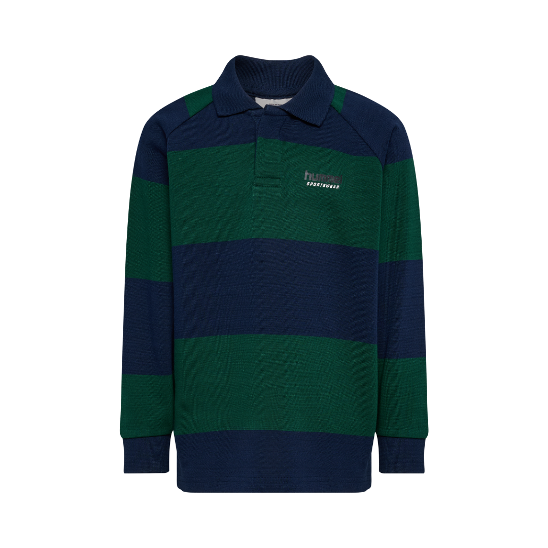 Hummel Loose striped polo LS dress blues