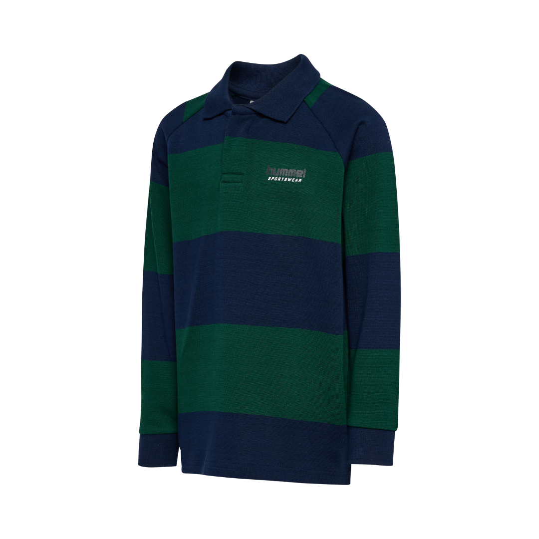 Hummel Loose striped polo LS dress blues