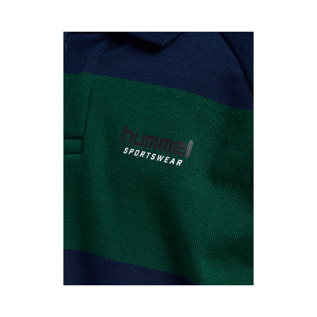 Hummel Loose striped polo LS dress blues