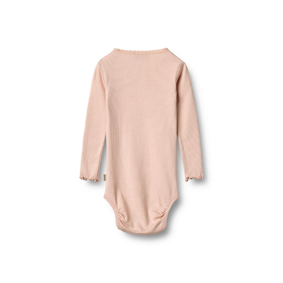 Wheat Lotta rib bodystocking LS powder