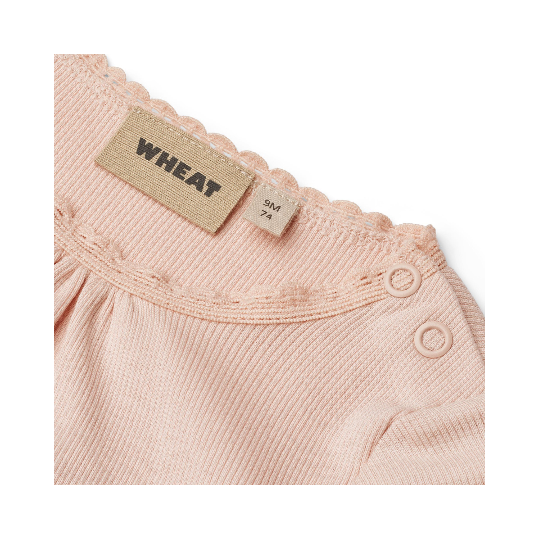 Wheat Lotta rib bodystocking LS powder