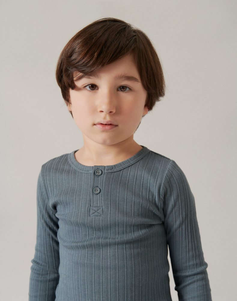 Dreng med MarMar Modal broad rib tee stormy blue