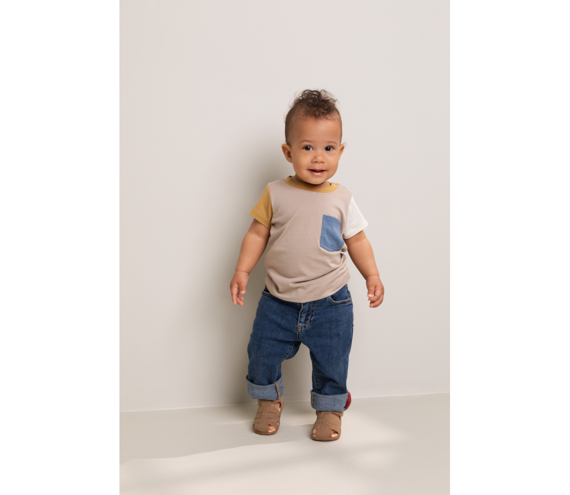 Baby dreng i MarMar Ted t-shirt colour block llama
