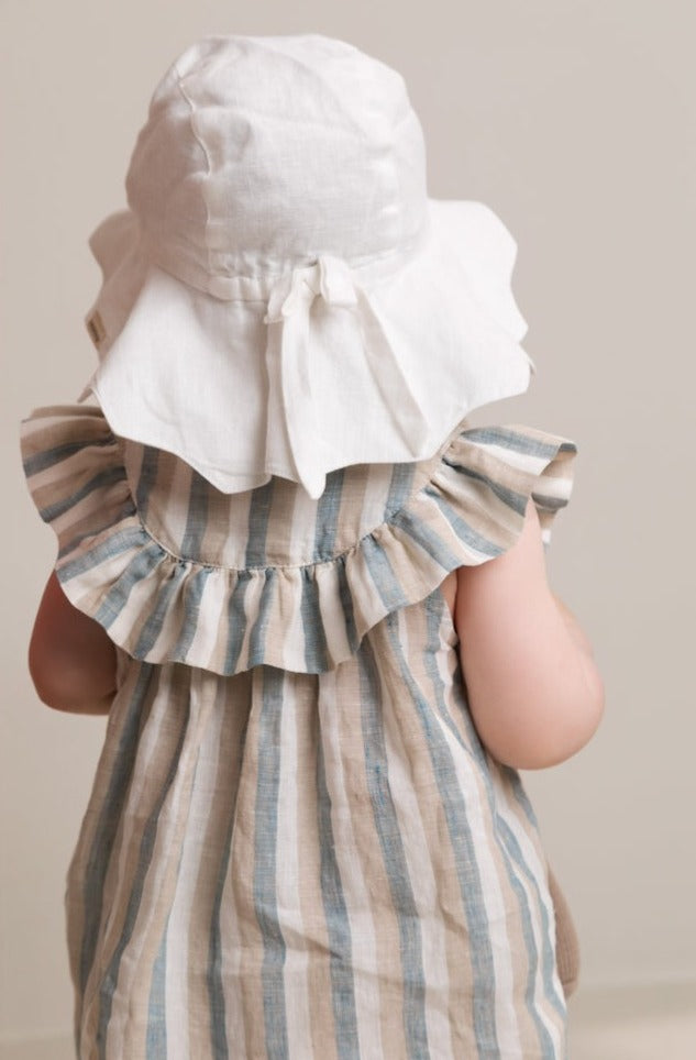 Pige med MarMar Drussa kjole dusty blue stripe