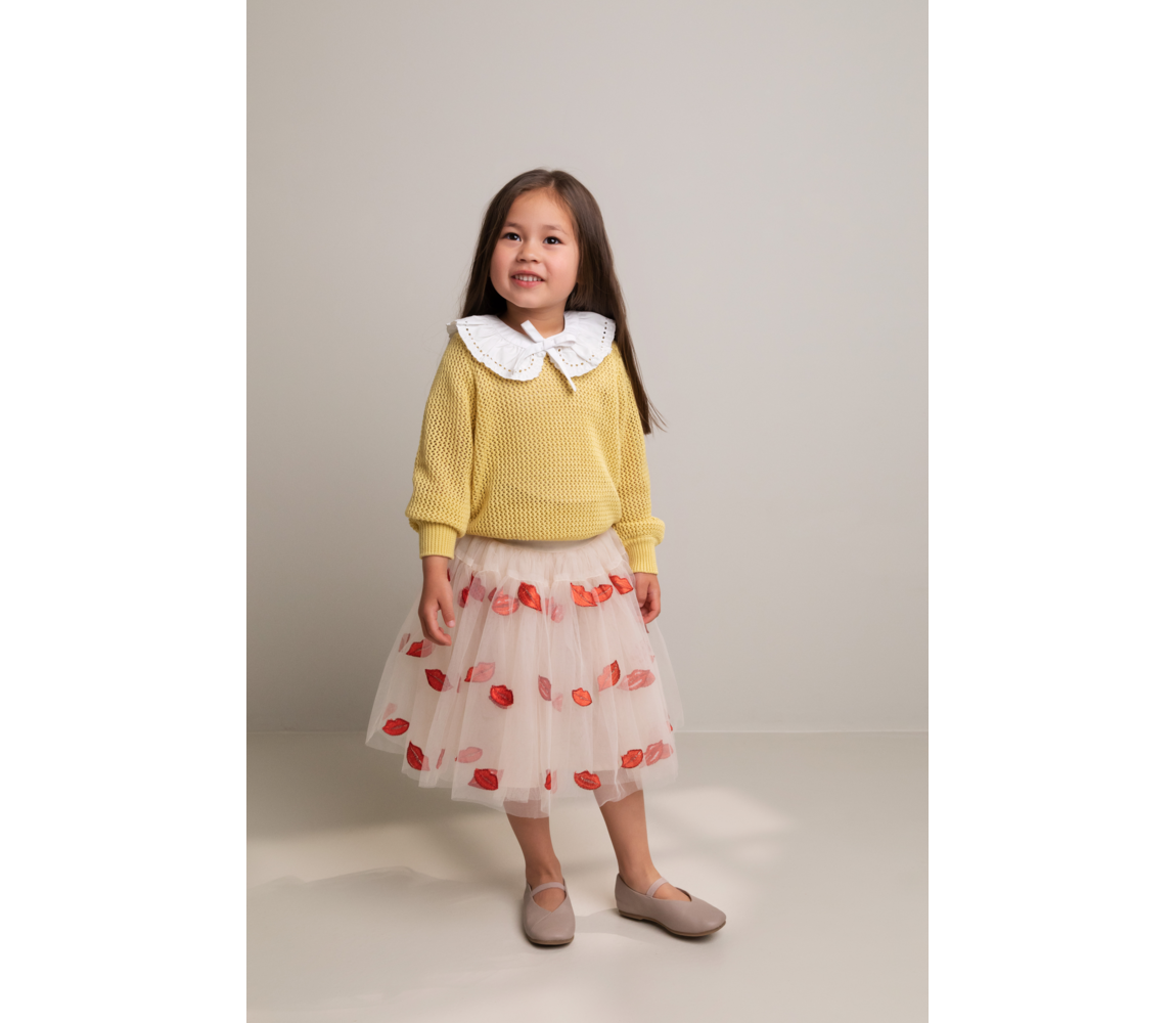 Pige i MarMar Shelby ballerina embroidery kiss emb