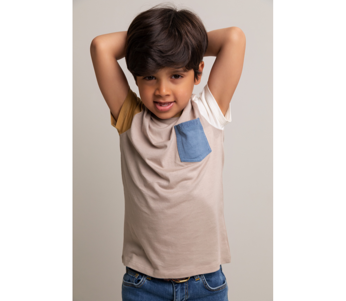 Dreng i MarMar Ted t-shirt colour block llama