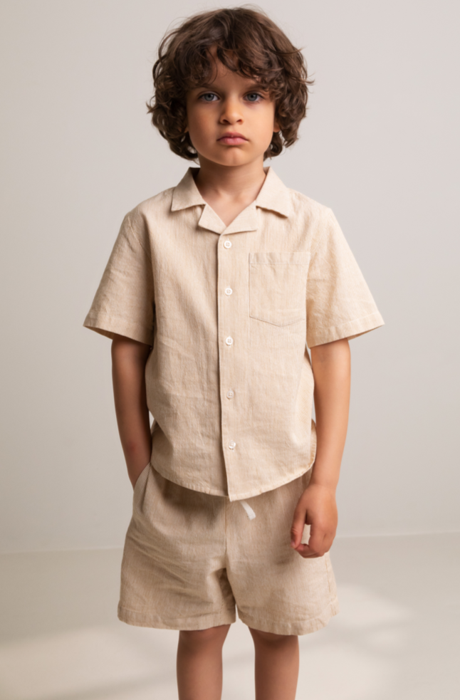 Dreng med MarMar Pal shorts dijon stripe