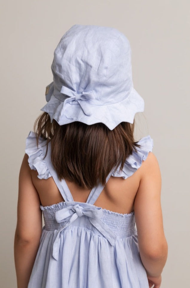 Pige med MarMar Danita frill kjole blue mist