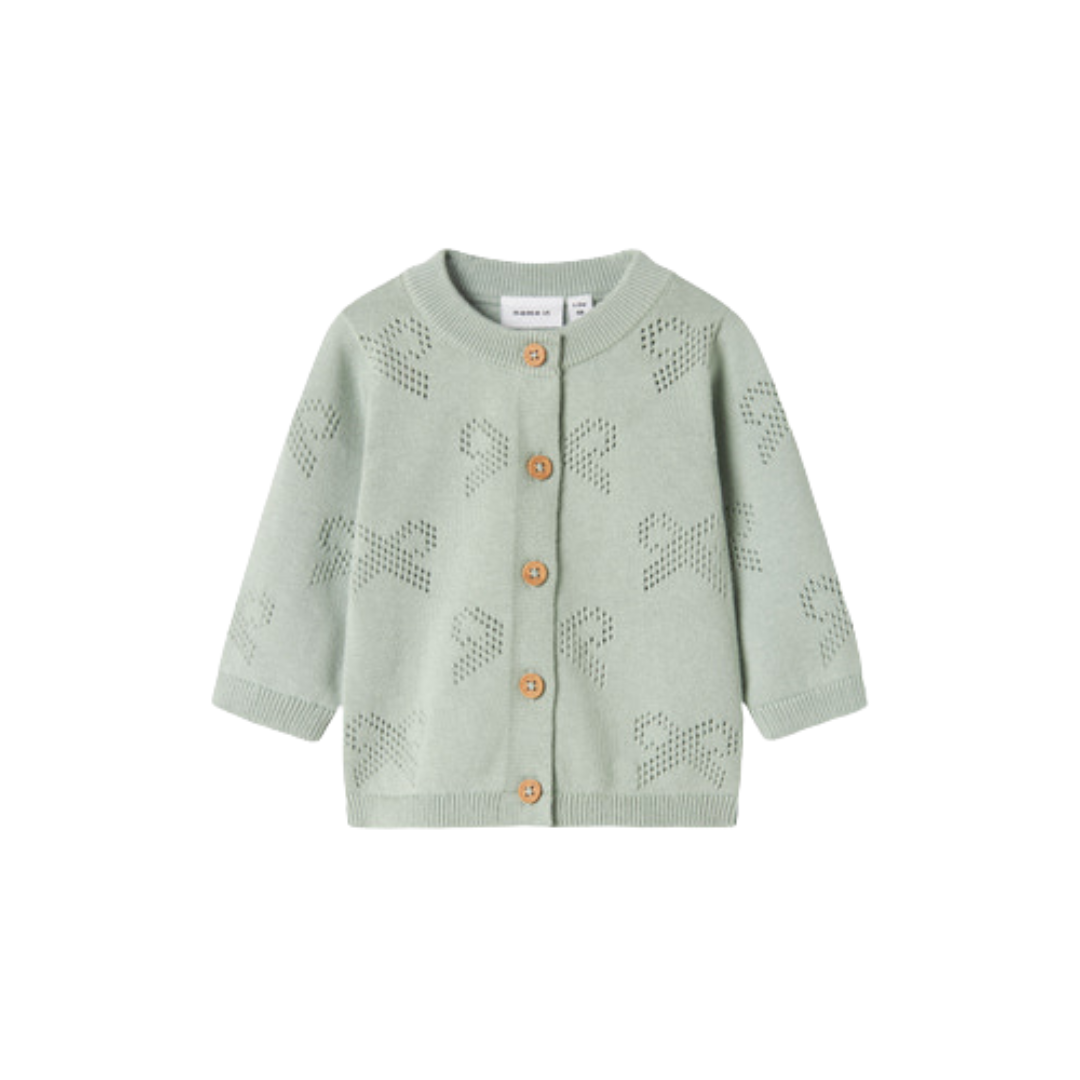 Name It Claudia strik cardigan aqua gray