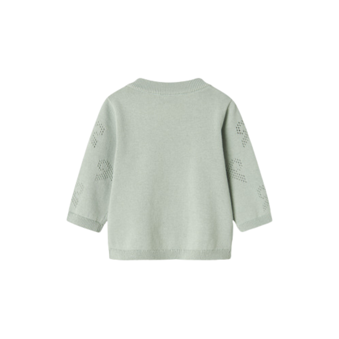Name It Claudia strik cardigan aqua gray