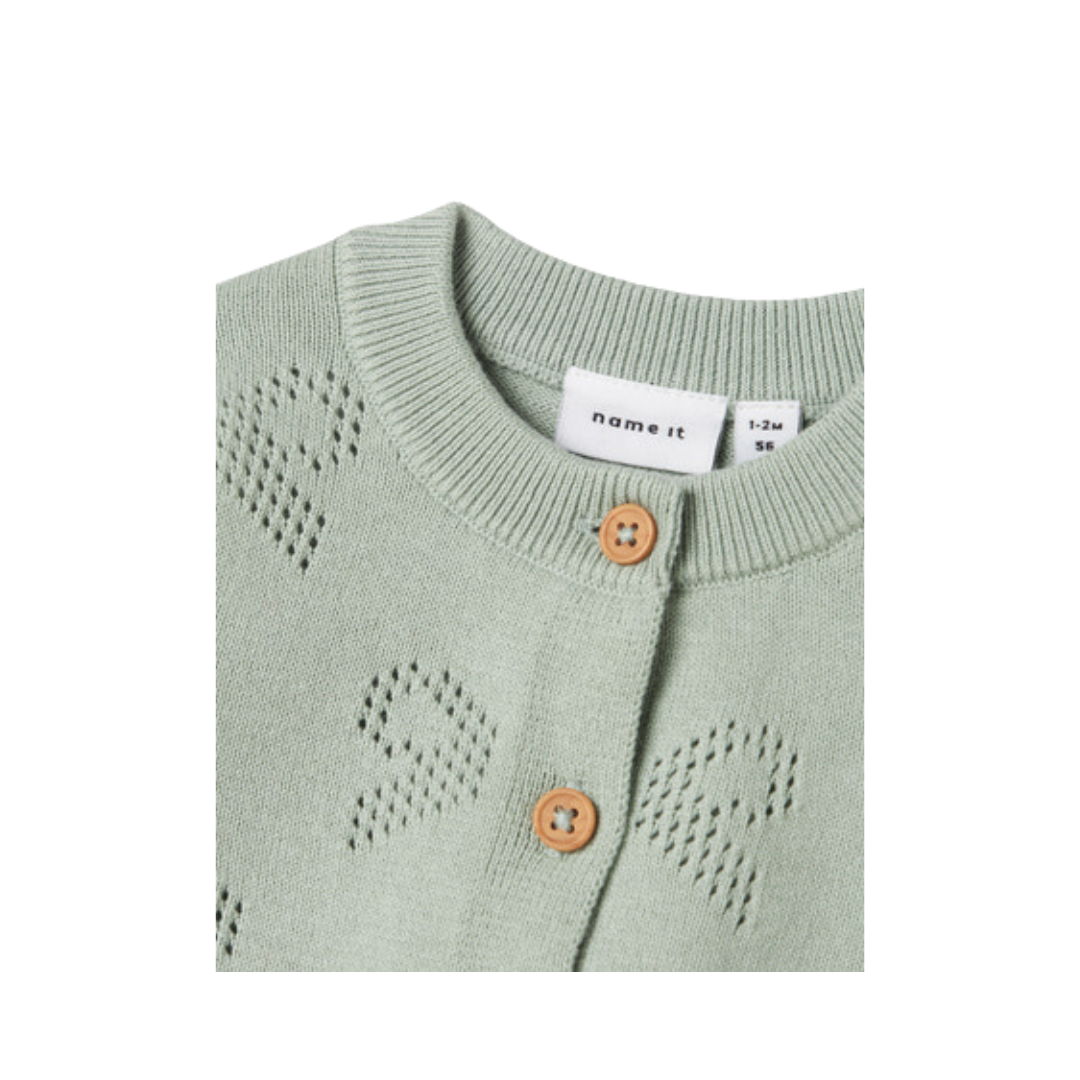 Name It Claudia strik cardigan aqua gray