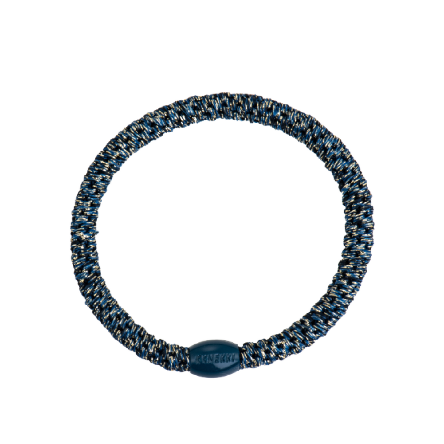 Bon Dep Kknekki smal hårelastik navy glitter