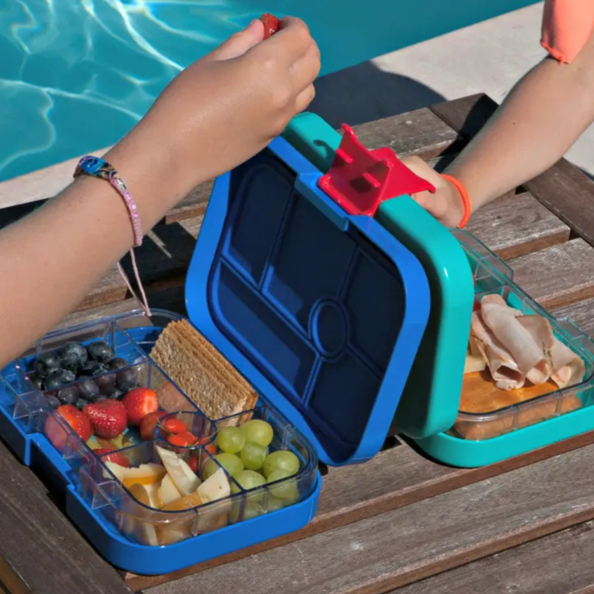 Yumbox Bento original m. 6 rum surf blue/raket