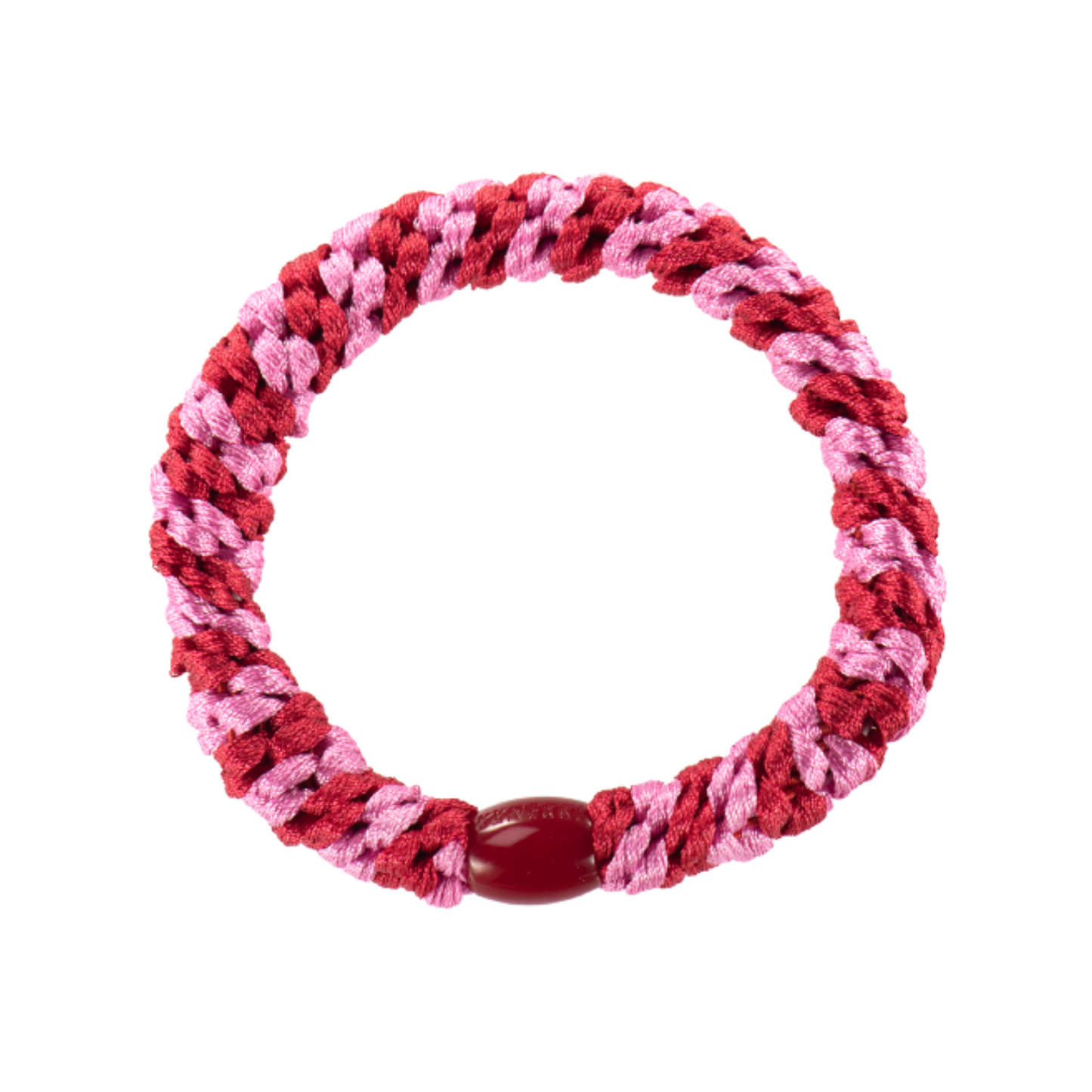 Bon Dep Kknekki hårelastik red bubbelgum stripe