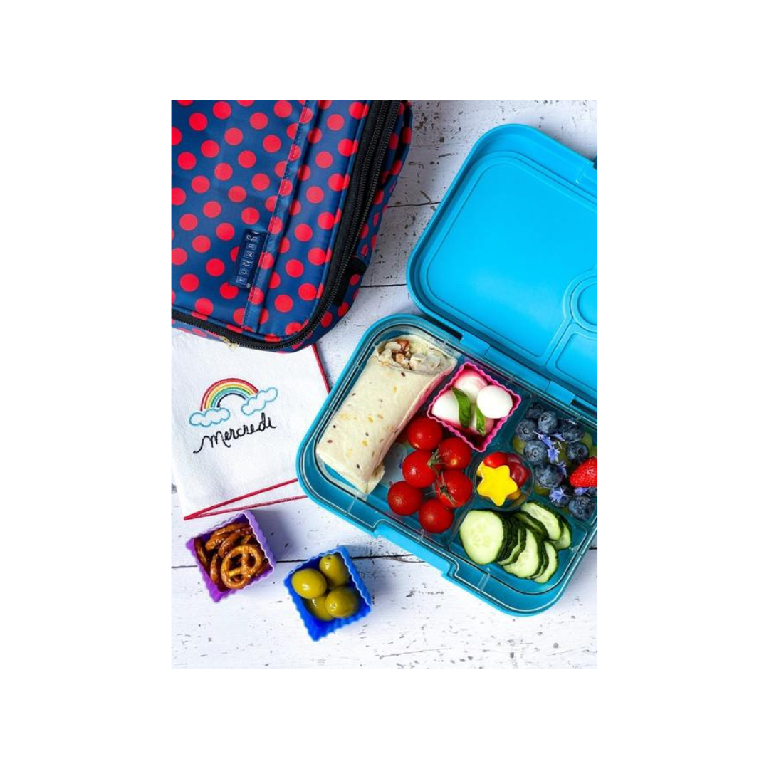 Yumbox Bento Cubes silikoneforme 6 stk. grøn/blå