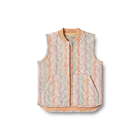 Wheat Ede termovest rainbow flowers