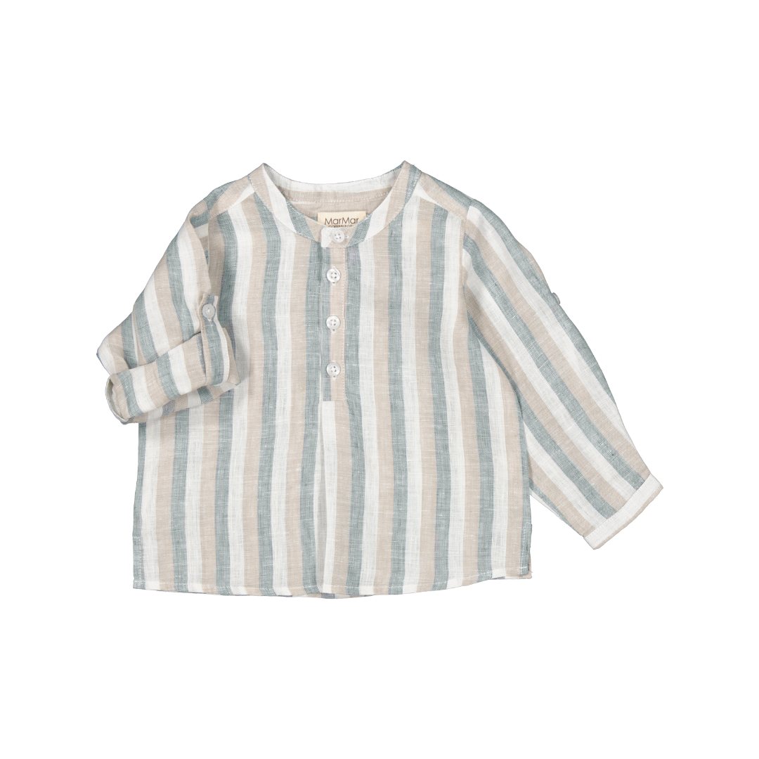 MarMar Totoro skjorte dusty blue stripe