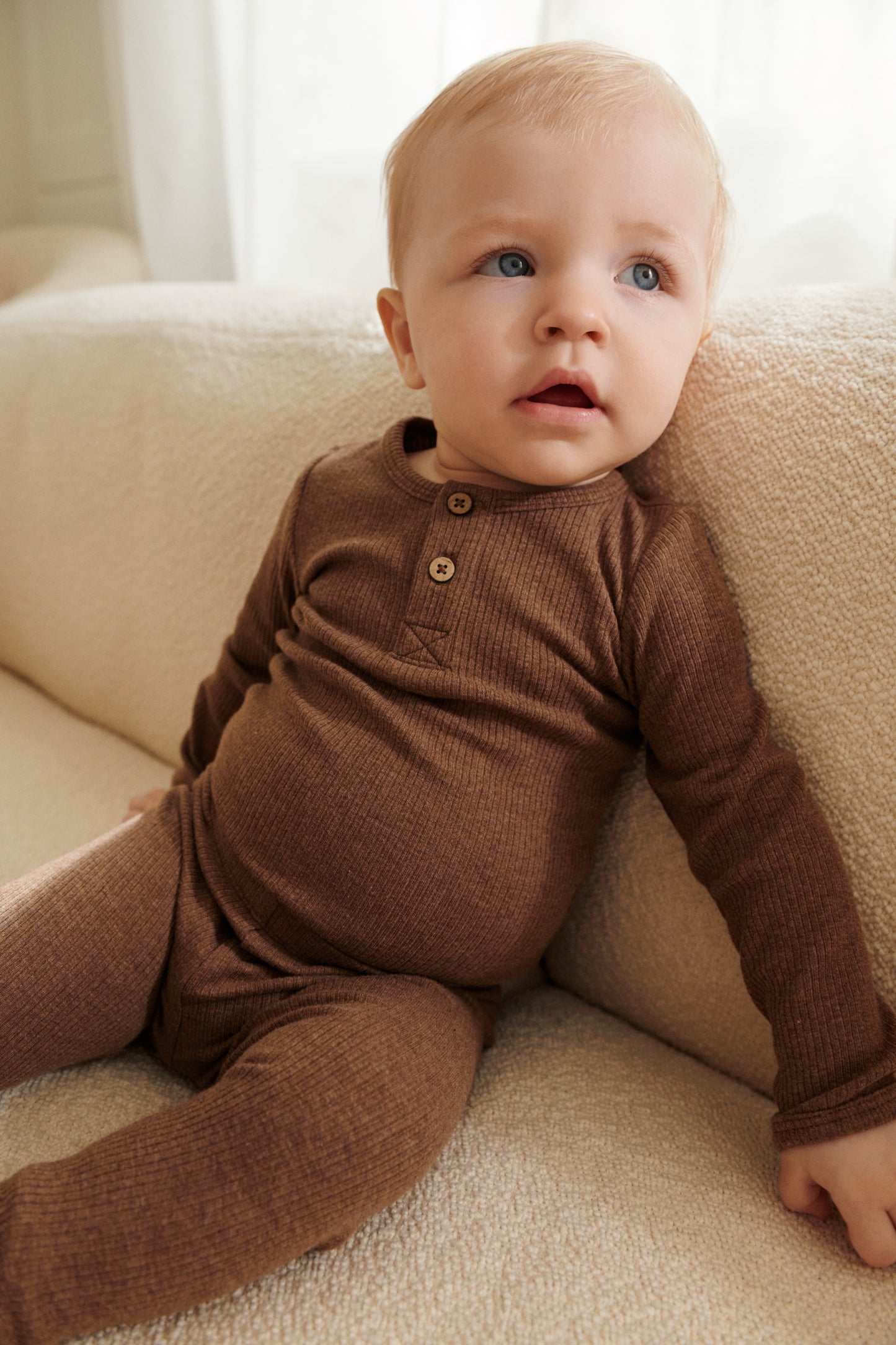 Dreng med Wheat Jules leggings coffee melange