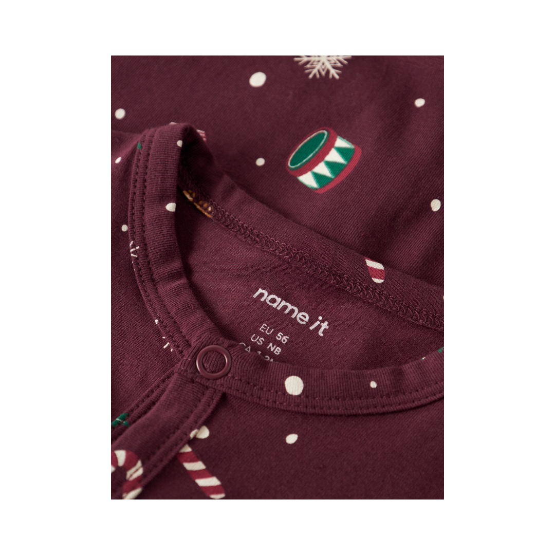 Name It Vismas xmas natdragt burgundy