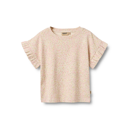 Wheat Ally t-shirt coral flowers