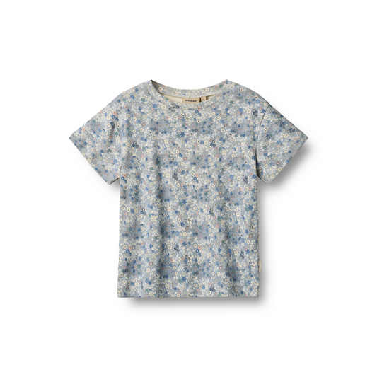 Wheat Ella t-shirt blue summer flowers