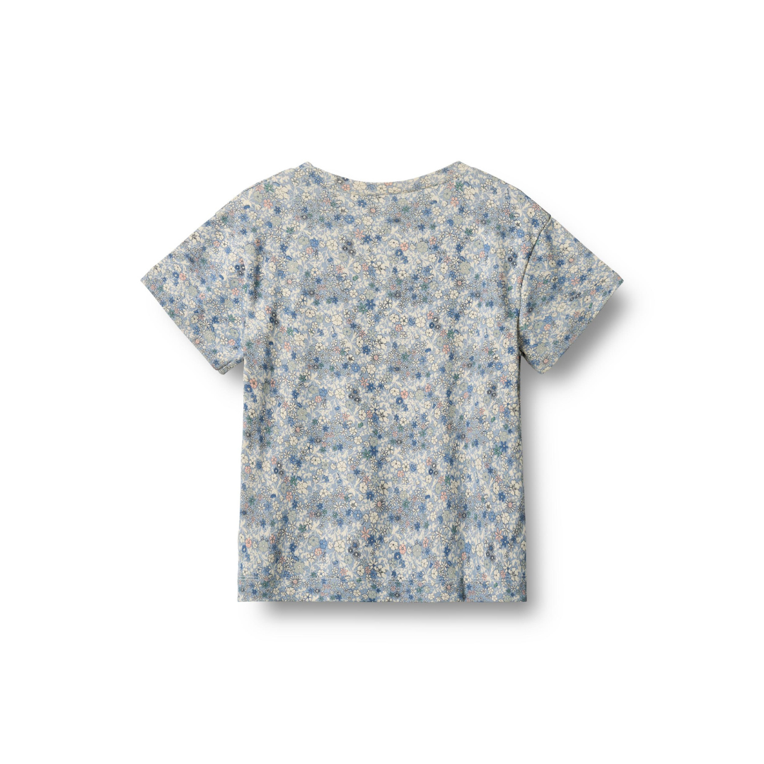 Wheat Ella t-shirt blue summer flowers