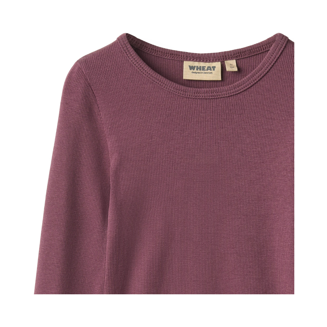 Wheat Ida rib t-shirt eggplant