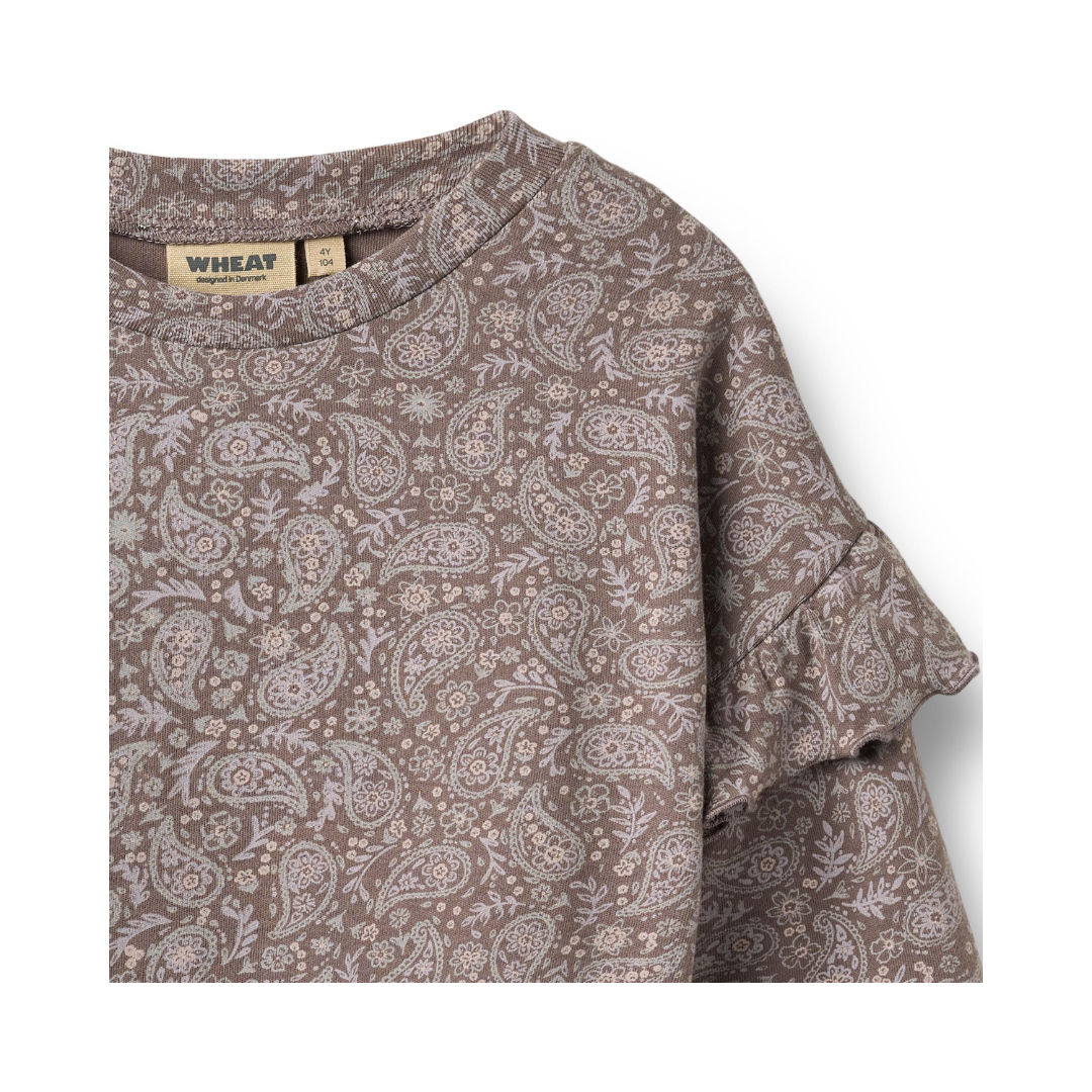 Wheat Belinda t-shirt purple plum paisley