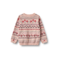 Wheat Mikmak jacquard strik pullover dim rose
