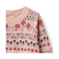 Wheat Mikmak jacquard strik pullover dim rose