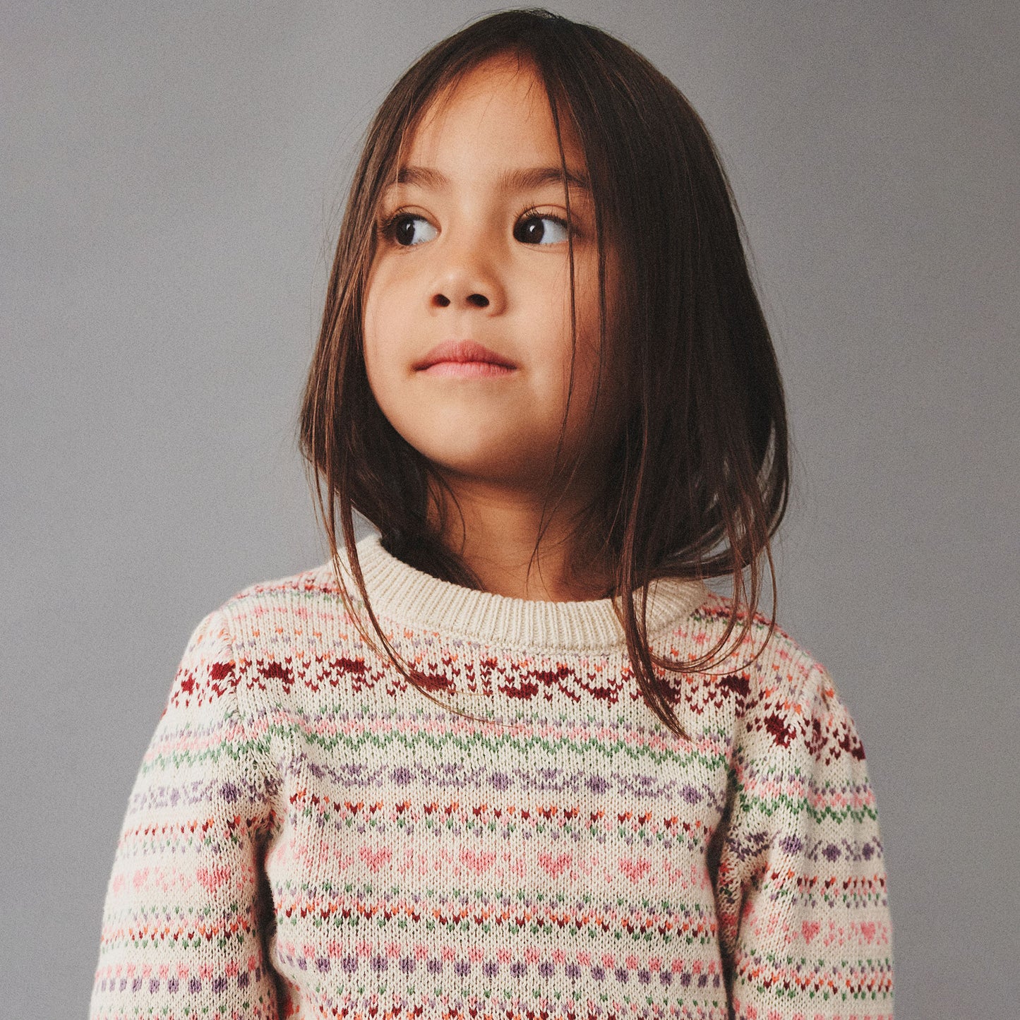 Pige med Wheat Olga strik pullover multi